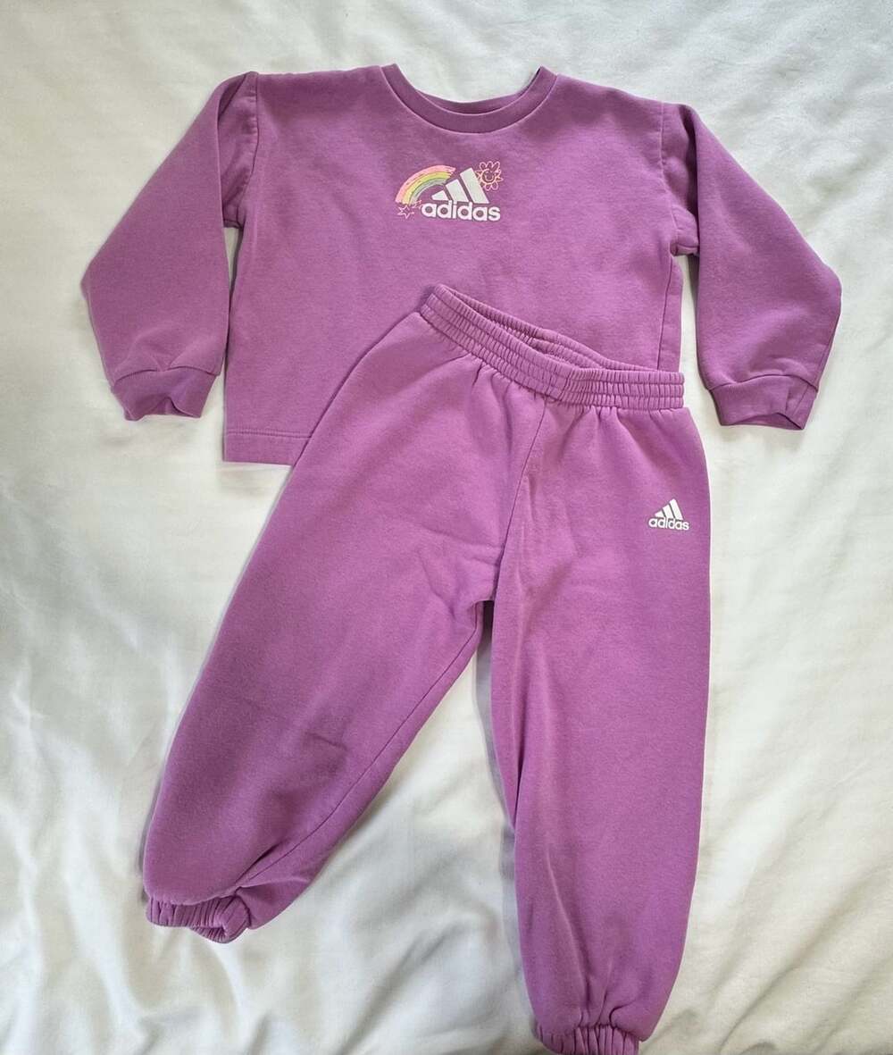 Adidas Kids Purple Sweatshirt and Joggers Set 3T